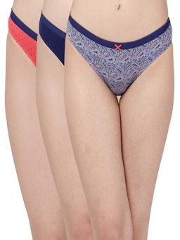 SOIE - Mid Rise Medium Coverage Solid and Printed Cotton Stretch Brief Panty